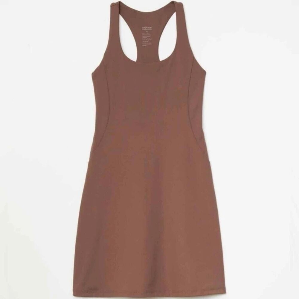 Girlfriend Collective Paloma Racerback Exercise Dress, Storm, Size S, EUC